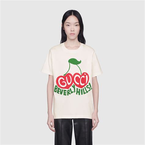 gucci cherry tshirt|genuine Gucci t shirts.